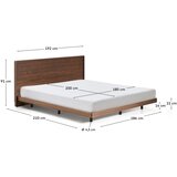Kave Home Rjava zakonska postelja iz masivne breze z letvenim dnom 180x200 cm Norlen – | Shoptok.si