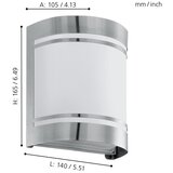 Eglo cerno spoljna zidna lampa/1, e27, inox/opal staklo, belo | Eponuda.com