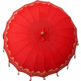 vidaXL senčnik drugo rdeča x 250 cm bombaž in trda les | Shoptok.si