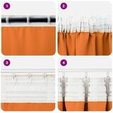  Zavjese za blackout s prstenovima 2 pcs Svijetlo Narančasta | Eponuda.com