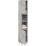 vidaXL Kopalniška omarica betonsko siva 30x30x190 cm inženirski les | Shoptok.si