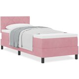 vidaXL Box Spring Postelja z Blazino Roza 80x200 cm Žamet, (22052538) | Shoptok.si