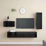  4-dijelni set TV ormarića crni od iverice Cijene
