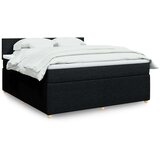  Krevet s oprugama i madracem crni 180x200 cm od tkanine | shoptok.hr