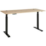 Voleo pisalna miza kovina, leseni material barve grafita, hrast artisan | Shoptok.si