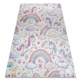RugsX BAMBINO 61400 pralna preproga Samorog, mavrica za otroke protizdrsna - krema / roza 200x290 cm, (5000359151) | Shoptok.si