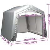  Skladišni šator 300 x 300 cm čelični sivi | shoptok.hr