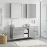  Set namještaja za kupaonicu 5 kom. Siva Sonoma | shoptok.hr
