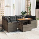 vidaXL 7-dijelni set vrtnih sofa sivi od poliratana | shoptok.hr