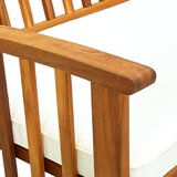  Vrtna klupa dvosjed s jastukom 120 cm masivno bagremovo drvo | shoptok.hr
