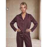 Sinsay Dvodijelna satenska pidžama na pruge | shoptok.hr