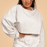 BeastPink žensku duks Cropped Bliss Grey