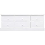 Maison Chic TV omarica - TV stojalo - Televizijska omarica bela 108x30x40 cm trden les pavlovnije, (21698793) Cene