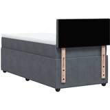  Box spring krevet s madracem tamnosivi 90x190 cm baršunasti | shoptok.hr