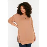 Trendyol Curve Camel Slit Detailed Knitted Sweatshirt Cijene