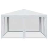 Šator za zabave s 8 mrežasta bočna zida bijeli 4 x 4 m HDPE | shoptok.hr