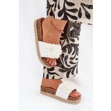 Boto Womens Platform Slippers With Decorative Flowers White Tessara | Shoptok.si