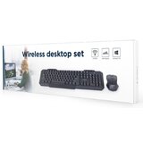 Gembird KBS-WM-02 keyboard Mouse included RF Wireless QWERTY US English Black | shoptok.hr