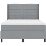  LED Box Spring Krevet Svijetlo siva 140 x 200 cm tkanina | shoptok.hr