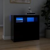 vidaXL Komoda s LED svjetlima crna 80 x 35 x 75 cm Cijene