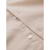 Ombre Men's linen shirt with collar and pocket REGULAR FIT - cream | shoptok.hr