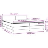 vidaXL Box spring postelja z vzmetnico temno siva 180x210 cm žamet | Shoptok.si