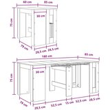  Blagovaonski stol 180 x 85 x 75 cm Konstruirano drvo | shoptok.hr