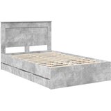  Krevetna konstrukcija s ladicama Betonski sivi 135 x 190 cm | shoptok.hr