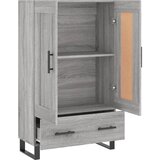  Visoka komoda siva boja hrasta 69,5x31x115 cm konstruirano drvo | shoptok.hr