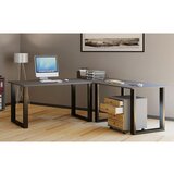 MID.YOU Kotna Pisalna Miza Lona, Antracit, Črna, 190x160cm | Shoptok.si