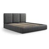 Mazzini Beds Sivi tapecirani bračni krevet s prostorom za odlaganje s podnicom 180x200 cm Brody – Cijene