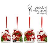  Božićni LED ukras Kućica Djed Božićnjak/Snjegović 7 cm | shoptok.hr