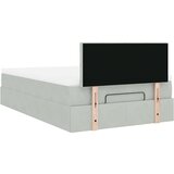  Okvir za krevet s madraca svjetlosivi 120x190 cm baršunasti | shoptok.hr