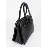 Shelvt Black classic women's handbag with three compartments | Shoptok.si