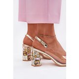 VINCEZA Transparent Heeled Sandals with Crystals | shoptok.hr