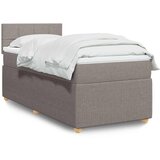  Krevet s oprugama i madracem smeđesivi 90x190 cm od tkanine | shoptok.hr