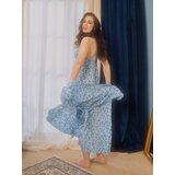 Sinsay Viskoza kućni ogrtač s cvjetnim uzorkom i čipkastim obrubom Bridgerton | shoptok.hr