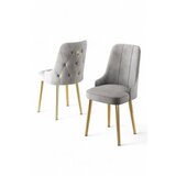 Hanah home set 4 stolice newa grey gold Cene