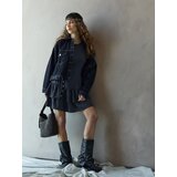 Sinsay Mini haljina s volanima u karo uzorku | shoptok.hr