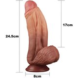 Lovetoy Nature Cock - dvoslojni realistični dildo - 26 cm (prirodni) | shoptok.hr