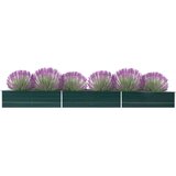  Povišena vrtna gredica od pocinčanog čelika 480x80x45 cm zelena | shoptok.hr