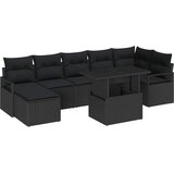  Sjedeća garnitura za vrt s pohranom 8 pcs Crna poliratan | shoptok.hr