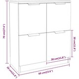 Komoda boja hrasta sonome 60 x 30 x 70 cm od konstruiranog drva Smeđa | Shoptok.si