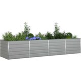  Cvetlično korito Svetlo siva 385 x 100 x 75 cm Cinkana jeklena, (5000207342) | Shoptok.si