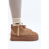 Boto Snow boots on platform with light brown pattern Udra | Shoptok.si