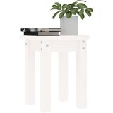 vidaXL Stolić za kavu bijeli Ø 35x35 cm od masivne borovine | shoptok.hr