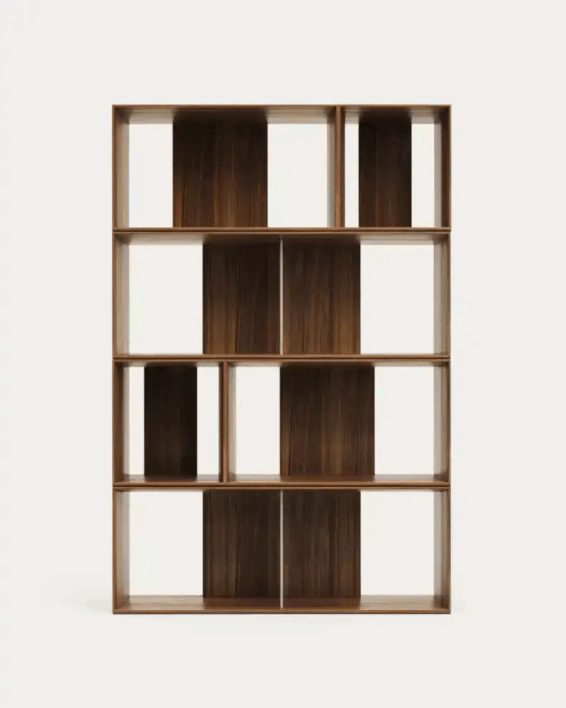 Kave Home Sistem modularnih polic v orehovem dekorju 6 ks 101x152 cm Litto – | Shoptok.si