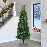  Božićno drvce s 300 LED svjetlima s stalakom Zelena 240 cm PE | shoptok.hr