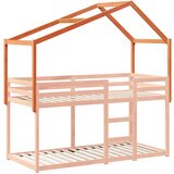 Krov za dječji krevet voštano smeđi 213x95,5x144,5 cm borovina | shoptok.hr