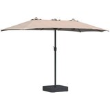  Vrtni suncobran Sivo-smeđa 385 x 209 x 244 cm Poliester i čelik | shoptok.hr